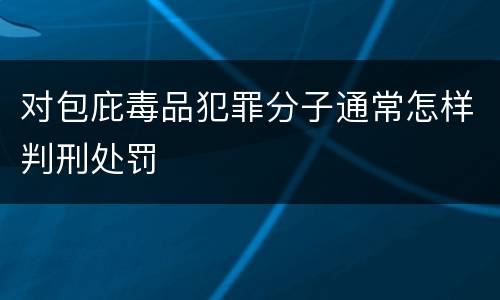 对包庇毒品犯罪分子通常怎样判刑处罚