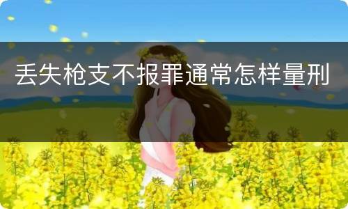 丢失枪支不报罪通常怎样量刑