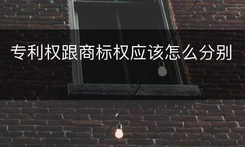专利权跟商标权应该怎么分别
