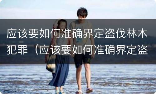 应该要如何准确界定盗伐林木犯罪（应该要如何准确界定盗伐林木犯罪主体）