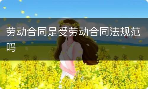 劳动合同是受劳动合同法规范吗