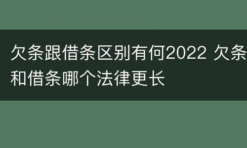 欠条跟借条区别有何2022 欠条和借条哪个法律更长