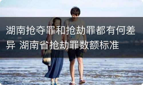 湖南抢夺罪和抢劫罪都有何差异 湖南省抢劫罪数额标准