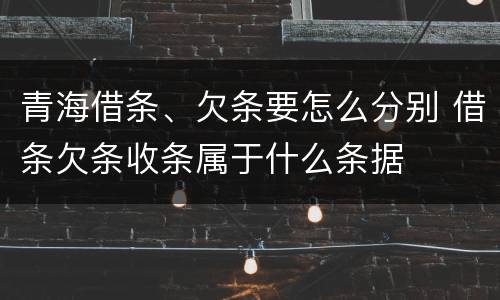 青海借条、欠条要怎么分别 借条欠条收条属于什么条据