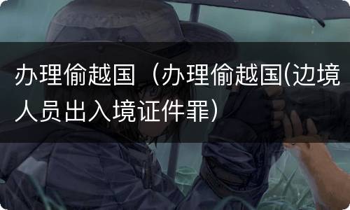 办理偷越国（办理偷越国(边境人员出入境证件罪）