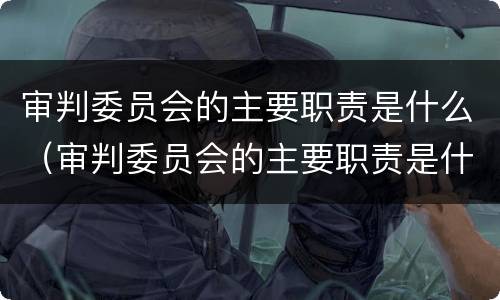 审判委员会的主要职责是什么（审判委员会的主要职责是什么呢）
