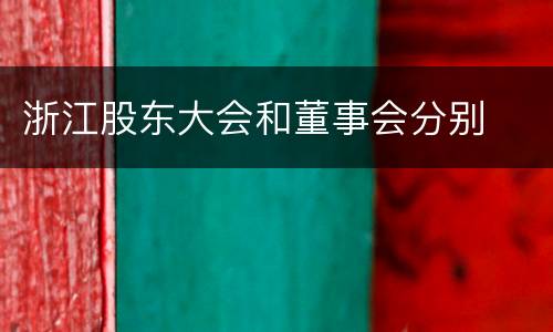 浙江股东大会和董事会分别