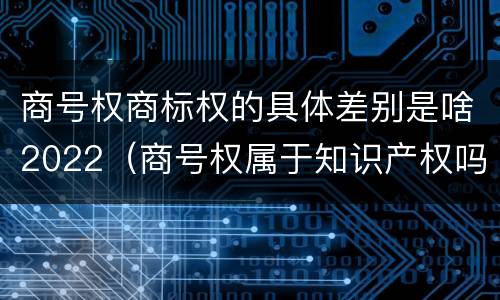 商号权商标权的具体差别是啥2022（商号权属于知识产权吗）