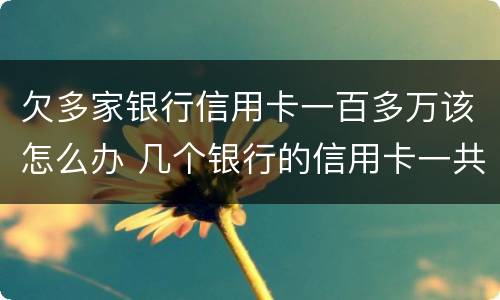 欠多家银行信用卡一百多万该怎么办 几个银行的信用卡一共欠差不多一百万怎么判刑