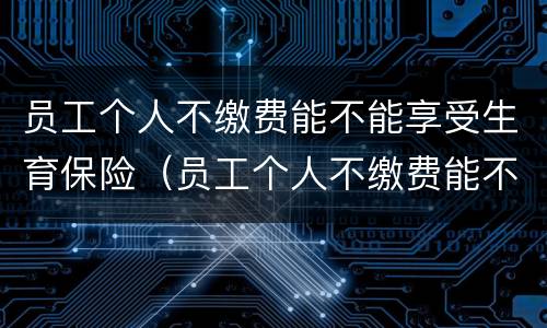 员工个人不缴费能不能享受生育保险（员工个人不缴费能不能享受生育保险补贴）