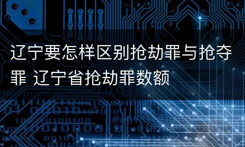 辽宁要怎样区别抢劫罪与抢夺罪 辽宁省抢劫罪数额