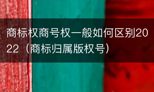 商标权商号权一般如何区别2022（商标归属版权号）