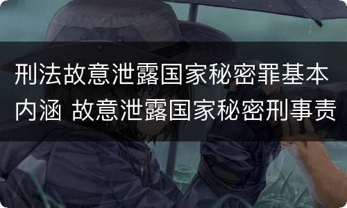 刑法故意泄露国家秘密罪基本内涵 故意泄露国家秘密刑事责任