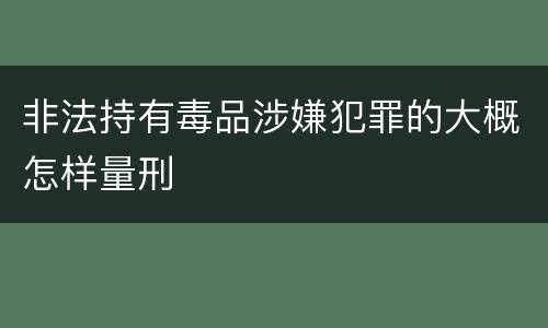 非法持有毒品涉嫌犯罪的大概怎样量刑