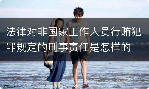 法律对非国家工作人员行贿犯罪规定的刑事责任是怎样的