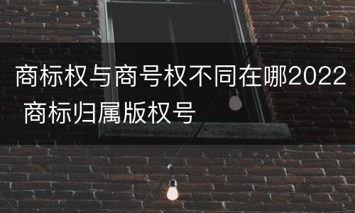 商标权与商号权不同在哪2022 商标归属版权号