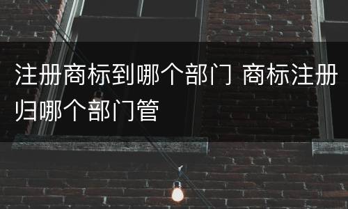 注册商标到哪个部门 商标注册归哪个部门管