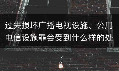过失损坏广播电视设施、公用电信设施罪会受到什么样的处罚