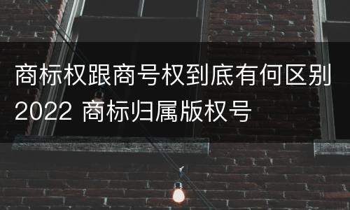 商标权跟商号权到底有何区别2022 商标归属版权号