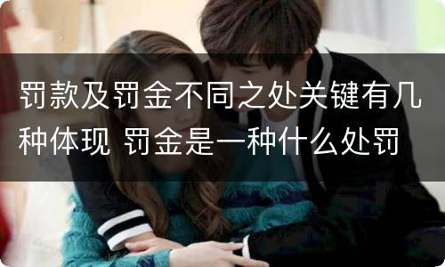 罚款及罚金不同之处关键有几种体现 罚金是一种什么处罚