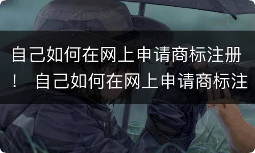 自己如何在网上申请商标注册！ 自己如何在网上申请商标注册流程