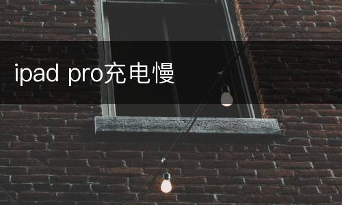 ipad pro充电慢