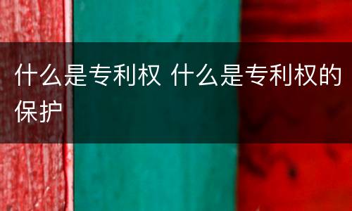 什么是专利权 什么是专利权的保护