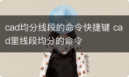 cad均分线段的命令快捷键 cad里线段均分的命令