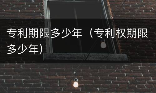 专利期限多少年（专利权期限多少年）