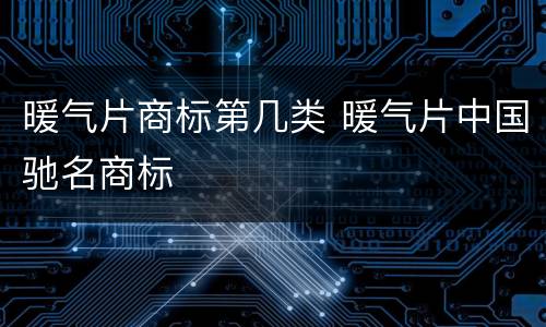 暖气片商标第几类 暖气片中国驰名商标