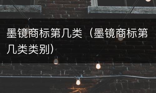 墨镜商标第几类（墨镜商标第几类类别）
