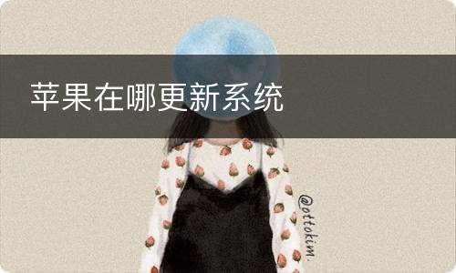  苹果在哪更新系统