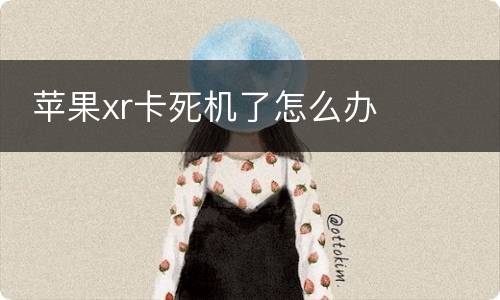  苹果xr卡死机了怎么办