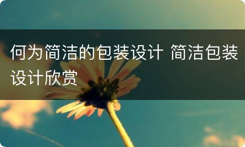何为简洁的包装设计 简洁包装设计欣赏