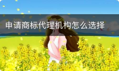 申请商标代理机构怎么选择