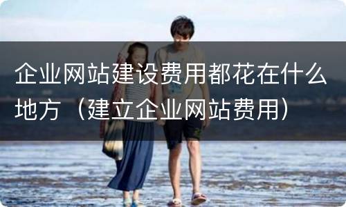 企业网站建设费用都花在什么地方（建立企业网站费用）