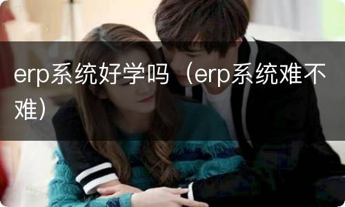 erp系统好学吗（erp系统难不难）