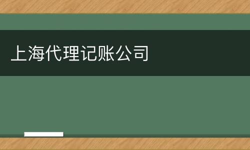 上海代理记账公司