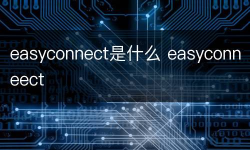 easyconnect是什么 easyconneect
