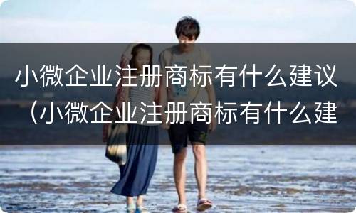 小微企业注册商标有什么建议（小微企业注册商标有什么建议和意见）