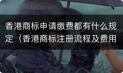 香港商标申请缴费都有什么规定（香港商标注册流程及费用）