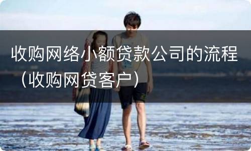 收购网络小额贷款公司的流程（收购网贷客户）