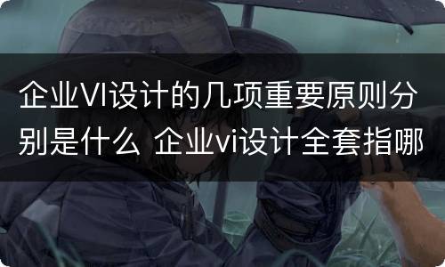 企业VI设计的几项重要原则分别是什么 企业vi设计全套指哪些