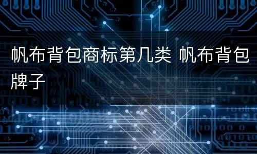 帆布背包商标第几类 帆布背包牌子