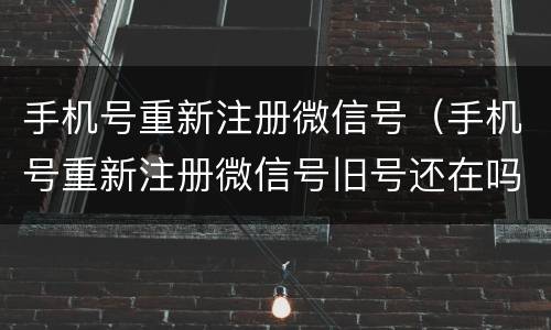 手机号重新注册微信号（手机号重新注册微信号旧号还在吗?）