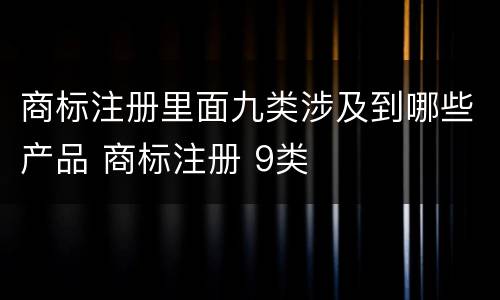 商标注册里面九类涉及到哪些产品 商标注册 9类