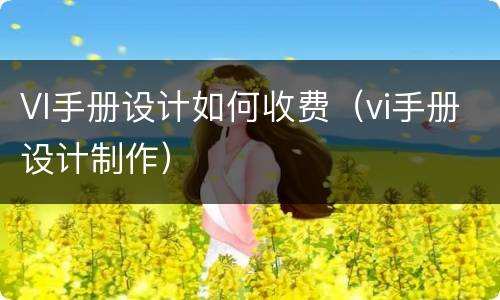 VI手册设计如何收费（vi手册设计制作）