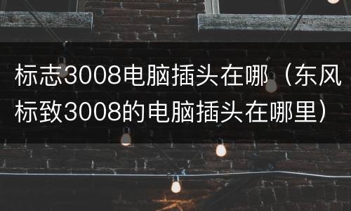 标志3008电脑插头在哪（东风标致3008的电脑插头在哪里）