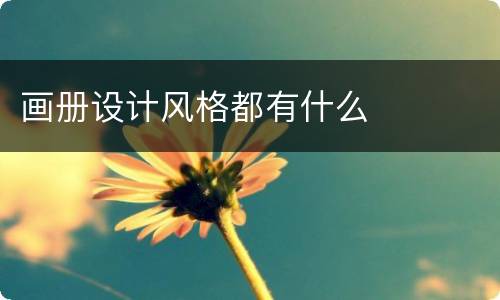 画册设计风格都有什么