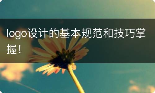 logo设计的基本规范和技巧掌握！